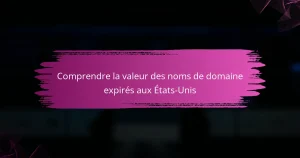 Comprendre la valeur des noms de domaine expirés aux États-Unis