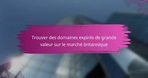 Trouver des domaines expirés de grande valeur sur le marché britannique